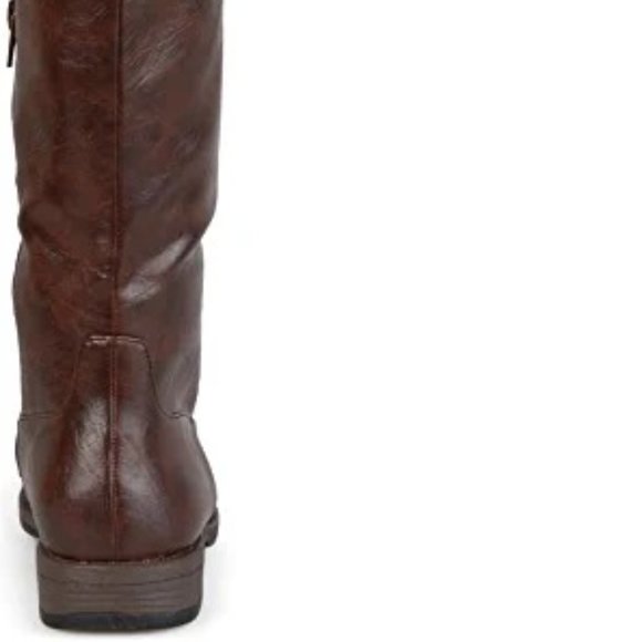 NWOB Journee TORI Extra Wide Calf Brown Vegan Leather Knee Boots 7.5 M - Picture 7 of 8